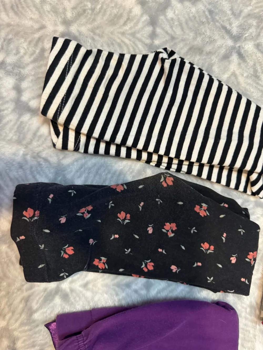 Carter's Navy Floral Girls' Leggings with Pink Border